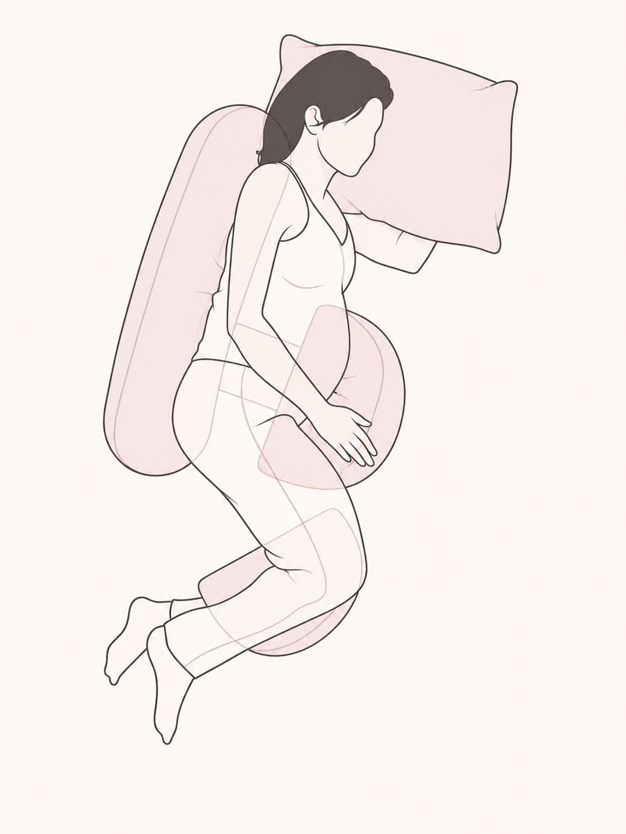 RestingBelly pillow arrangement